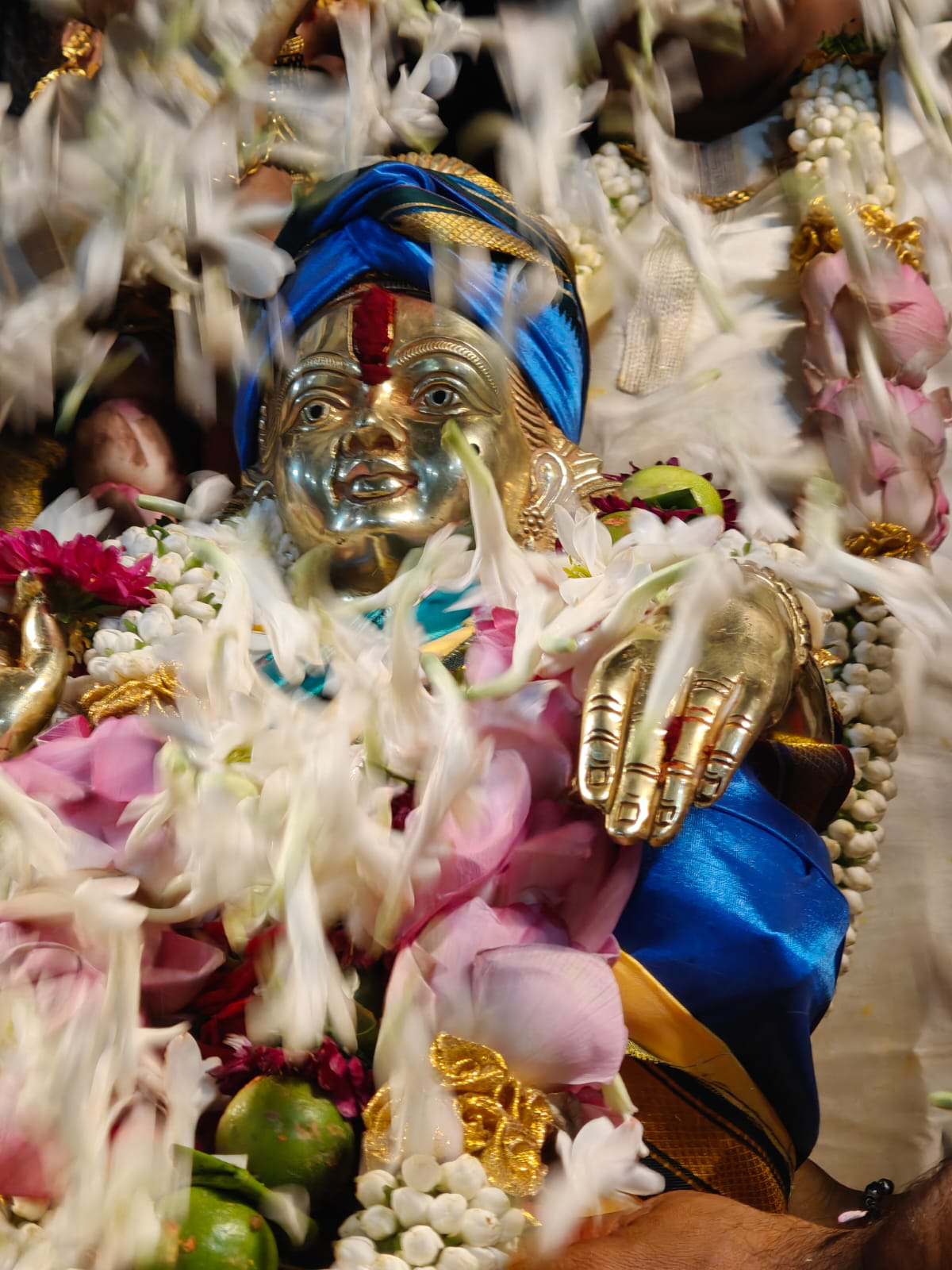 Lord Ayyappa Swamy decorated with flowers